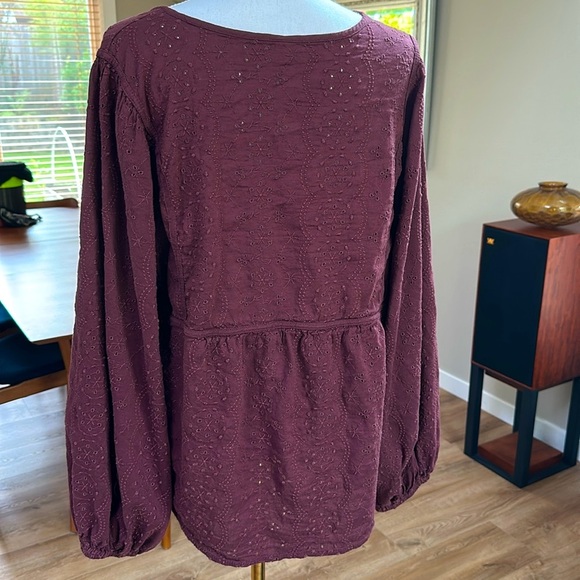 Bohemian eyelet peasant poet Blouse - Picture 5 of 10